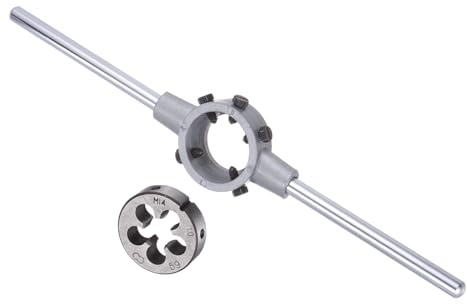 CoCud Juego de Mango de Terraja Terraja de Rosca M14x1 para 38mm de Diámetro Exterior/Kit de Llave de Terraja M12-M16 - (Aplicaciones: para Reparación de Roscas) 1 Juego