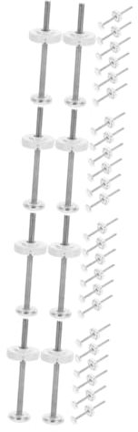 BESTonZON 32 STK Beschläge Für Babytore Haustiertür Babyzubehör Hardware Ersatzteile Für Haustiergitter Torteile Tor Ersatzteile Zaun Aluminium Kein Stanzen Weiß M8
