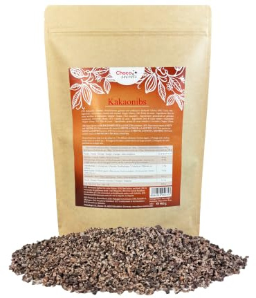 CHOCO SECRETS Kakaonibs 900 g - Geröstete Kakaobohnen aus Ghana | Kakao Nibs aus gerösteten Kakaobohnen - ideales Porridge Topping. Cacao Nibs für Smoothie Bowls, Müsli und Joghurt