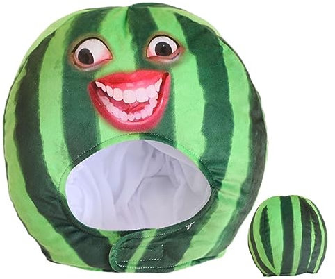 SOIMISS Ausdruckswassermelonenhaube Party-Plüsch-Hut Cartoon-Fruchthaube wassermelonenförmiger Hut süße Fruchtkappe hutschachtel caps Party-Kopfbedeckung -Requisite PP Baumwolle