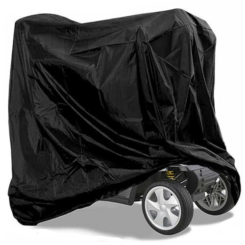 Wasserdichte Abdeckung für Elektro-Scooter, robuster Oxford-Stoff, Regenschutz mit Aufbewahrungstasche, Anti-Staub, Regen, Schnee, Anti-UV-Rollstuhl-Schutzhülle, passend für die meisten Elektro-Roller