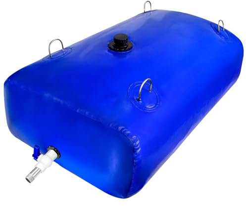 Jorzer Vessie à eau pliable de 240 L pour camping, étanche, résistante au soleil, grand réservoir de stockage avec anneau de traction en métal pour lutte contre les incendies agricoles