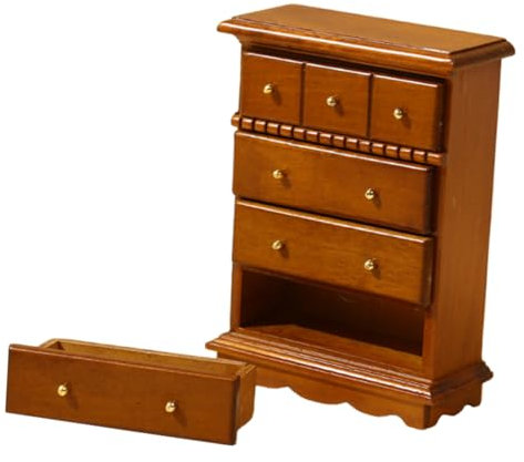 ibasenice Miniatur Holzschrank Für Puppenhaus Retro Möbel Dekor Für Miniaturlandschaften Für Kreative DIY-projekte Und Puppenhaus Zubehör