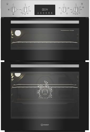 Indesit DII 10D IX Built-In Electric Fan Double Oven - Stainless Steel