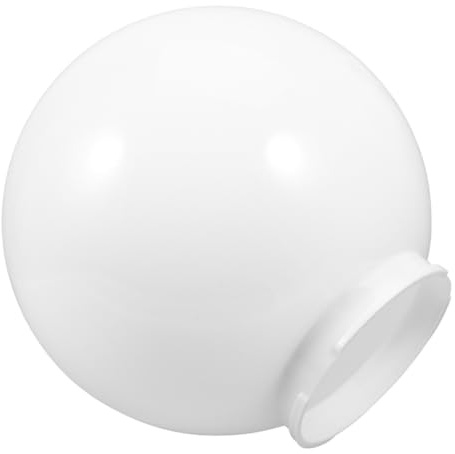 SOLUSTRE Globe de Rechange Acrylique Blanc pour Luminaire Extérieur Abat Jour Rond Forme de Boule Diffuseur de Lumière Doux Installation Facile et Aux Intempéries
