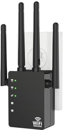 12880 Sq.Ft Range WiFi Extender Signal Booster Dual Band 5GHz/2.4GHz, 105-Device Compatibility, Simple Installation, WiFi Extender