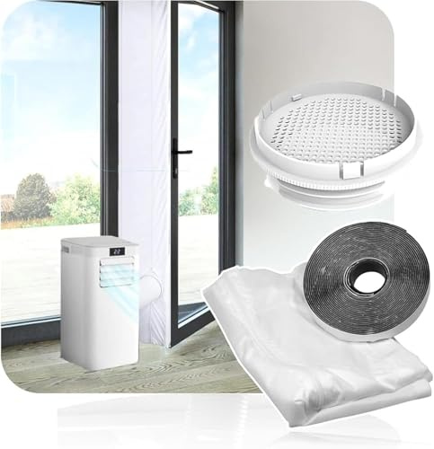 Genérico Kit Ventana Aire Acondicionado Portatil,Kit De Ventana para Aire PortáTil,Sellado Ventana Aire Acondicionado,Compatible con Todos Los Aires Acondicionados PortáTiles,FáCil InstalacióN