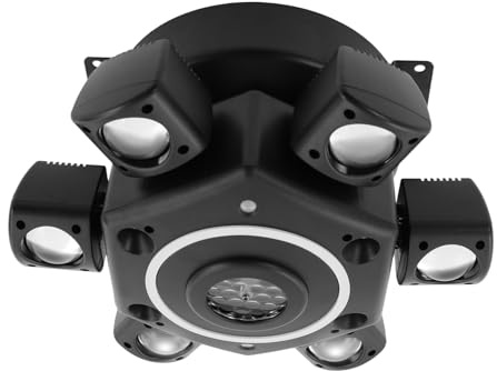 Moving Head LED Discolicht Partylicht RGBW Bühnenlicht Strobe Light Disco Licht Partylichter Disco Lichter mit Fernbedienung DMX512 Musikgesteuert DJ Licht 20mal/s Stroboskop Blitzer max.540° Drehbar