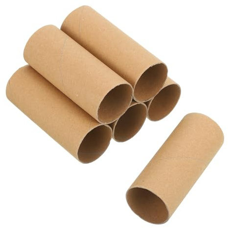QUARKZMAN 6 Tubos De Cartón Para Manualidades Rollos De Papel Higiénico Cartón Corrugado Para Pintar Dibujar Materiales De Arte Proyectos DIY 3.94x1.58 Pulgadas Marrón