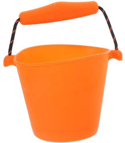 Parliky Tragbarer Faltbarer Wassereimer aus Geruchslosem Silikagel 1,5 L mit Verstellbarem Griff für Outdoor Camping Strandspielzeug Zufällige Farbe