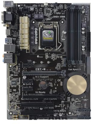 Placa Madre Placa Base Fit For ASUS Z97-E LGA1150 Compatible con i7-4790K, i7-4770K, i5-4690K, i5-4670K, CPU DDR3 3200 MHz, 2 x M.2 HDMI, ATX, Z97