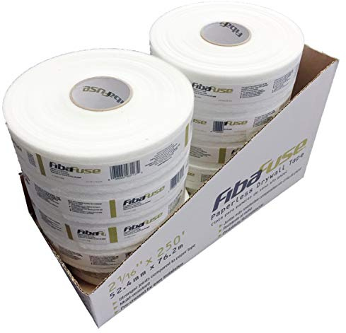 Adfors FibaFuse FDW8652 Papierloses Trockenbau-Fugenband, 5,1 cm x 76,2 m, Weiß, 10 Stück