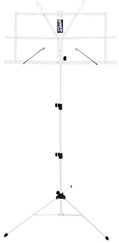 keepdrum MUS2 WH Notenstaender Weiss Notenpult kindgerecht + Tasche