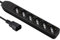 Electraline 62067 Multipresa per UPS con 6 posti bivalenti 10/16A con Interruttore di Sicurezza, Spina ingresso tipo VDE C14, Cavo 1,5m, Nero