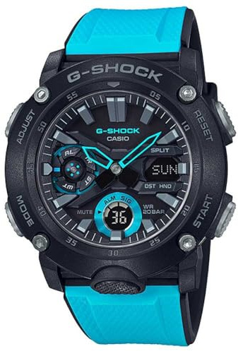 Casio G-SHOCK Orologio 20 BAR, Analogico - Digitale, Uomo, con Cinturino in Carbonio