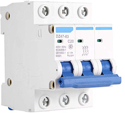 Leitungsschutzschalter 400V 6/10/16 / 20A 3-Poliger Sicherungsautomat 20A Für Elektrische Anlagen Hausinstallation Industrie