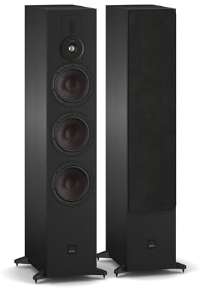 DALI SONIK 9 – Flaggschiff-Standlautsprecher (Paar) mit 3 x 7″ Clarity Cone™ Tiefmitteltönern, Hybrid-Hochtöner & SMC™ Technologie – Black Ash