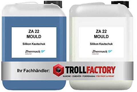 Zhermack Silikon Kautschuk ZA 22 MOULD Shore 22 weich blau Dubliersilikon 1:1 flüssig 10kg