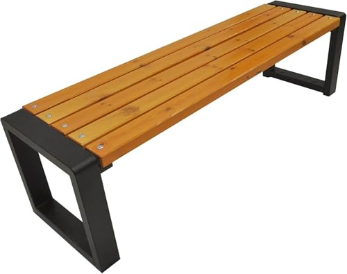 Primario Grande Gartenbank, Parkbank - Gartenmöbel, Outdoor Bank mit 350kg Tragfähigkeit - Sitzbank Holz Wetterfeste (Grande-BO, Eiche, 100cm - Sitzlänge, CE)