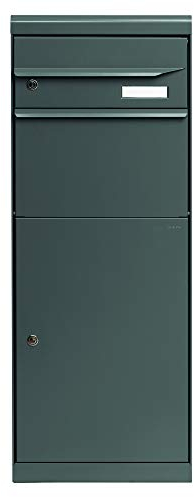 ME-FA 661021M MEFA Paketbriefkasten Maple 661 (Farbe Basaltgrau semi matt, Postkasten mit Schloss, Größe 1091x402x303), grau