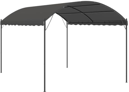 vidaXL Pavillon Gartenpavillon Überdachung Partyzelt Pergola Garten Terrasse Terrassenpavillon Sonnenschutz Gartenzelt 3x4m Anthrazit