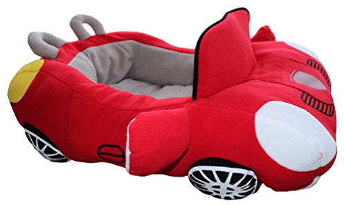 YOUJIAA Haustierbett Hundebett Katzenbett Auto-Form Hundesofa Kissen für Welpen Katzen - Rot, 72 * 50 * 30cm