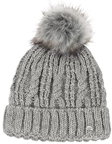 PIKEUR Damen Mütze mit Fell-Imitat-Bommel Herbst/Winter 2021
