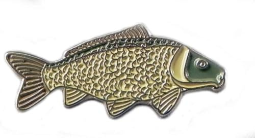 GBJUK Karpfenfisch-Anstecknadel mit Schmetterlingsverschluss auf der Rückseite