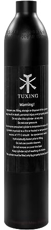 TUXING Aluminium-Paintball-Luftbehälter, Hochdruck-Luftbehälter 0.5l, 31Ci Kapazität, Tauchzylinder-Hochdruck-Luftflasche für Paintball oder PCP AirGuns (leere Flasche) 5/8–18 UNF
