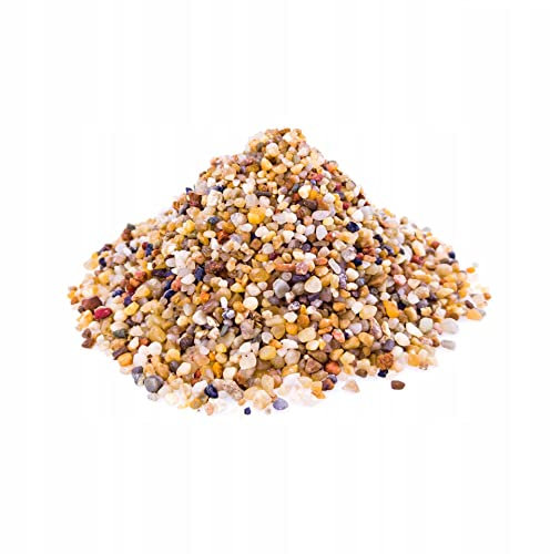 TM Aquatix Aquarium Gravel Substrate for Fish Tanks Natural Stones Perfect for Plant Growth 3-5mm (1kg, Amber)