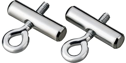 AUTOLIGHT 24 2 x Kederstopper Blockierungskit für Kederschiene Bolzen Endstopper 8-10 mm mit Öse für Wohnwagen Wohnmobil Boot