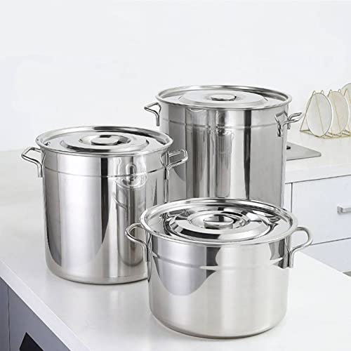 THEGA Olla De Sopa Grande - Cubo De Sopa De Acero Inoxidable, Ollas Soperas De Gran Capacidad para Restaurantes, Olla Sopera con Tapa, para Cocina/Restaurante/Hotel, Fácil De Limpiar (Size : 40cm)