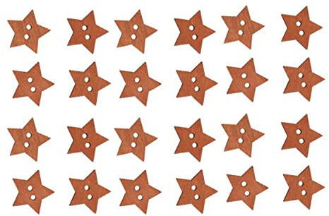 COHEALI 100stücke Holzknöpfe Sternform Für Nähen Basteln Scrapbooking Und Bekleidung Vielseitige Bastelknöpfe Für Kreative Projekte