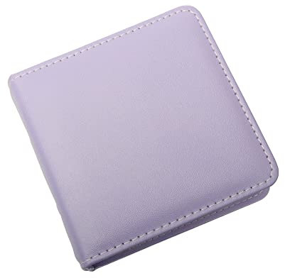 Mini album photo de 10,2 cm, 20 pochettes, album photo violet à 3 anneaux en cuir synthétique Kpop pour appareils photo Fujifilm Instax Mini/Polaroid Snap/SocialMatic instantanés (violet)