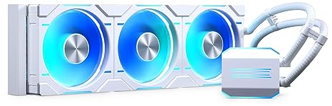 Phanteks Glacier One 360D30 DRGB AIO, Refrigeración líquida,Alto rendimiento,Silenciosa,PWM,120mm,blanca