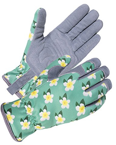 SKYDEER Premium Hirschleder Wildleder Arbeitshandschuhe für Damen - Extra weich, atmungsaktiv & bequem mit Stretch-Einsatz (SD6611/M)