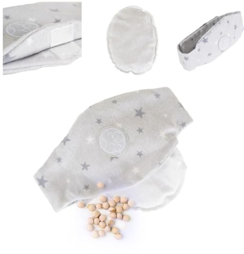 Moni Baby Anti-Kolik-Gürtel, Kirschkernkissen, Wärmekissen, Thermo-Gürtel, Farben:grau