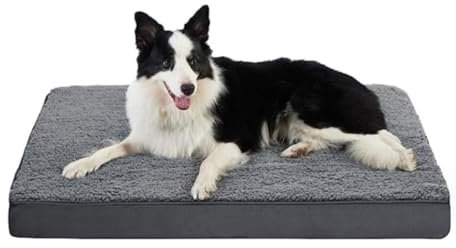 Kattbädd Hundbädd Hundsäng Ortopedisk Stor Hundsäng Hundsäng För Stora Hundar Med Äggskumslåda Husdjurssäng Med Mjuk Rosplysch Kattsäng (Color : A, Size : 91 * 69 * 7.5cm)