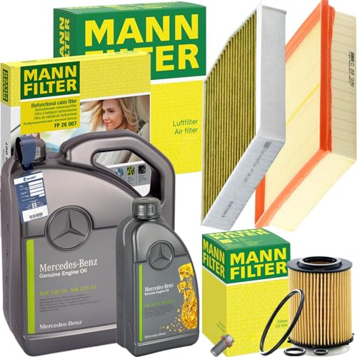 BandelOne enthält Mann Inspektionspaket passend für W176 W246 GLA 5W-30 Motoröl