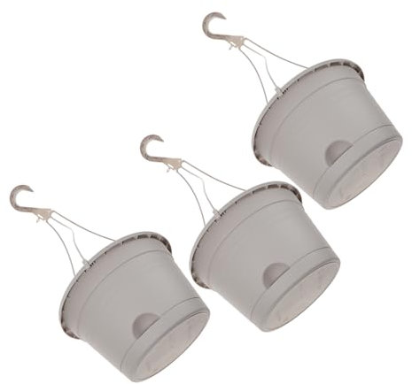 Toddmomy 3pièces Jardinières Suspendues avec Pots De Fleurs Rangement Pratique pour Balcon Jardin Et Intérieur Design Élégant avec Drainage Et Accrochage Sécurisé