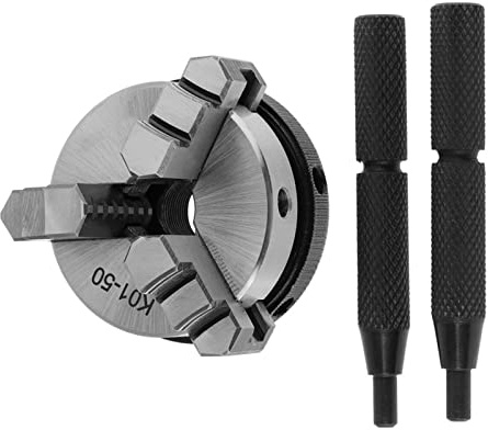 FLEXMAN Drehfutter, Stahl Mini Drehmaschine Dreibackenfutter Drehbankfutter, Spannfutter Hand Elektrische Bohrmaschine Pleuel Elektrowerkzeug für Werkzeugmaschinen Verarbeitung Nichteisenmetallen