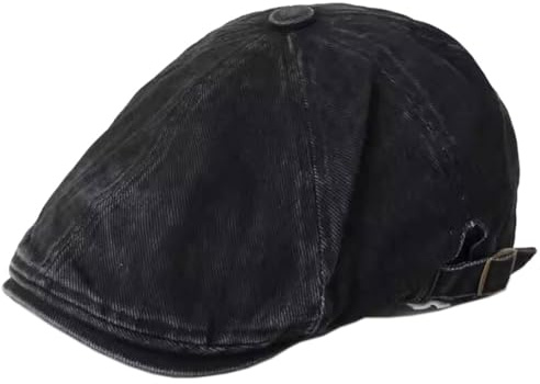 KeepSa Herren Baumwolle Tellermütze Schirmmütz Flatcap Baskenmütze Newsboy | Schiebermütze Cap Irische Stil Hut,weiches Futter, gebogener Schirm,geeignet für Alltag Autofahren und Golf Campen, Klettern