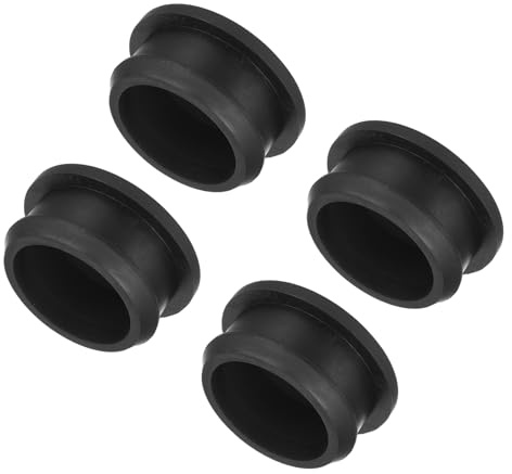 sourcing map Silicone Snap in Locking Hole Plugs,Rubber Panel Seal Cover Flush Type Panel Round for Kitchen Rubber Bulkheads Waterproof Sealing Plugs 28mm/1.1 Inch Diameter Black,Pack of 4