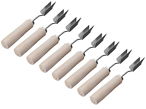 Amosfun 7 Teiliges Ananas Set Aus Rostfreiem Stahl Mit Holzgriff Ananas Schäler Und Augenentferner Für üheloses Schneiden Und Schälen Von Ananasfrüchten