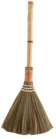 FLCPJGV Escoba de Paja Vintage para Barrer batidores, para Limpiar el Suelo de la Cocina, barredoras de Oficina, Largo