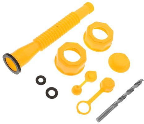 TIDTALEO Ugello Carburante Sostituzione Beccuccio Bombola Benzina Kit Tappi Filettati Per Flessibili Misura Per Taniche Benzina in Plastica Include Punta Da Trapano