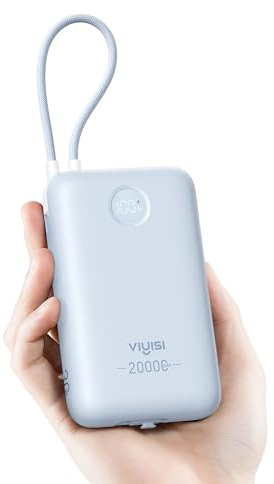 VIYISI 20000mAh 30W Fast Charging Power Bank with Built-in Cable