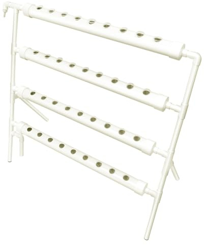 TouSuaRSi Hydroponic Grow Kit 36 fori 4 tubi sistema idroponico PVC idroponico Power Grow Kit sistema di coltivazione idroponico tubi di coltivazione senza terra con pompa dell'acqua per casa balcone