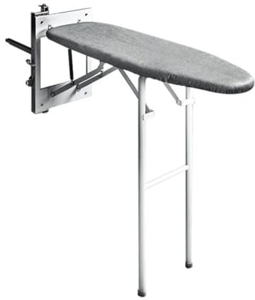 Planche à Repasser escamotable avec Cadre en métal à Fermeture Douce, Rotation à 180°, Design Pliable avec Housse en Coton résistant à la Chaleur, Gain de Place