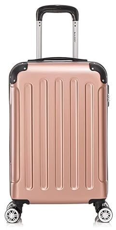 Boleedy Valigia Rigida Cabina 55cm in ABS Léger et Résistant avec Lucchetto et 4 Roulettes 360°,Trolley Bagaglio a Mano Pratique et Durable per Viaggio